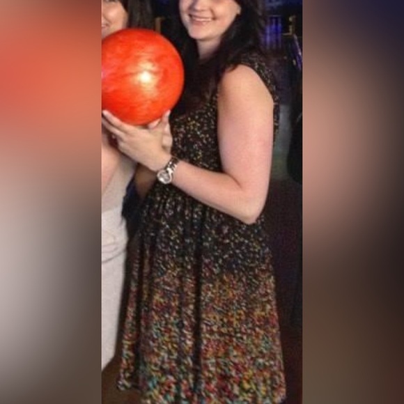 Confetti Print Fit and Flare Party Dress - Picture 4 of 13